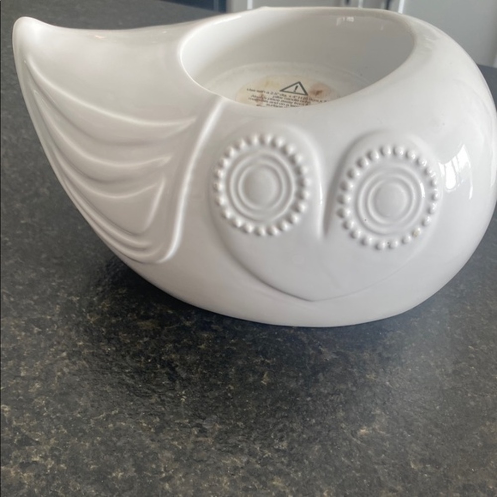 Johnathon Adler Owl pillar candle holder